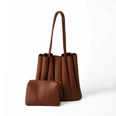 Women's PU Leather Plain Shoulder Bag